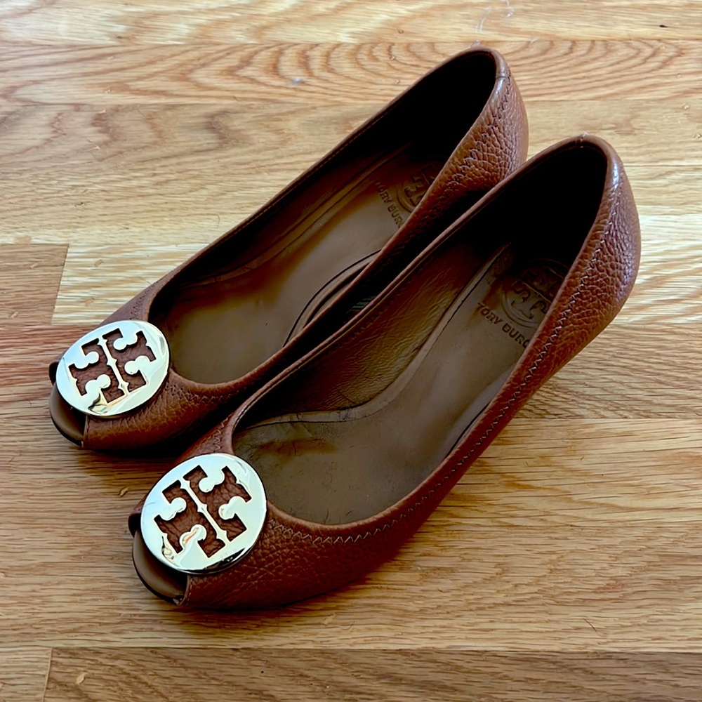 Tory Burch Sally 2 Peep Toe Wedge Pump